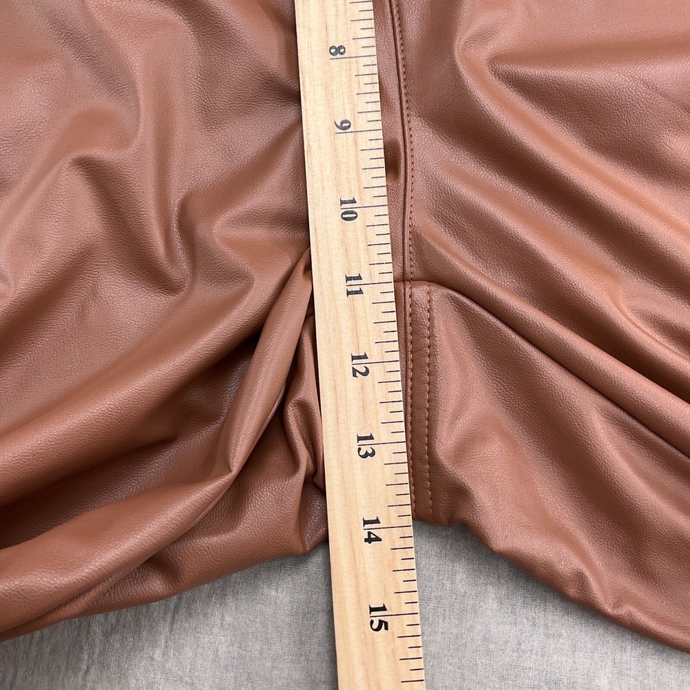 J Jill Pants Women 1XL 36W 30L‎ Brown Hickory Faux Leather Pull On Stretch NWT - Picture 7 of 12